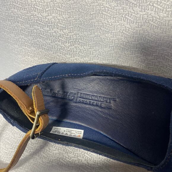 TIMBERLAND PAXTON HILL Blue Suede Ankle Strap Sandals women sz 7 - Picture 4 of 7